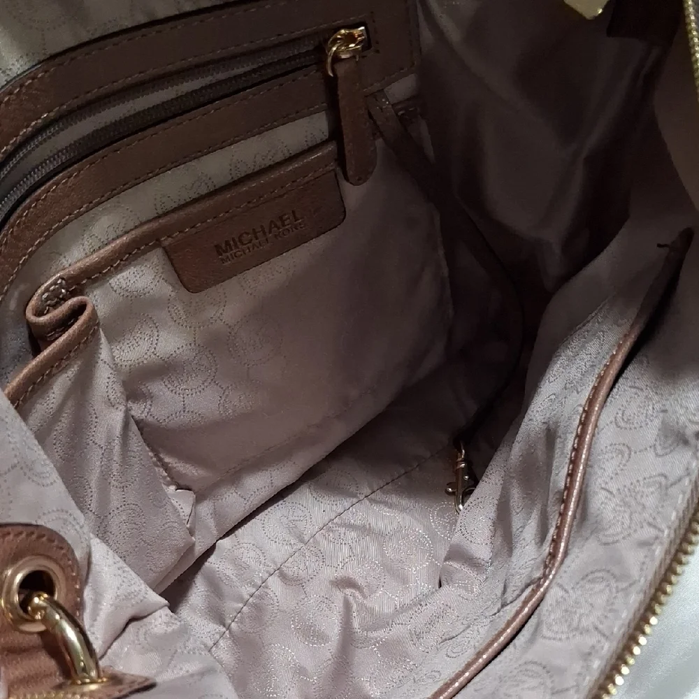MICHAEL Michael Kors Brown Leather Interior with Gold Accents